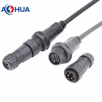 Faisceau de câbles de lampadaire d'extérieur 300V 15A 3Pin prise femelle d'alimentation à connecteur de panneau mâle M20 prise de courant alternatif