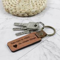 100% Naturholz Schlüssel bund Logo Zubehör Holz rohling Akzeptiert Handwerk Bestseller Produkt Holz schlüssel ring
