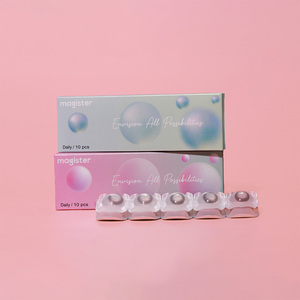 Lentes de Contacto de Color Natural con Envío Gratis, Lentes de Contacto Diarias Suaves con 50% de Agua, Venta al por Mayor, <span class=keywords><strong>Ojos</strong></span> Oscuros, CE ISO, Marrón Grisáceo, Lentes Diarias - Product Image 5