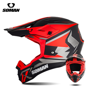 Casque de motocross tout-terrain léger en ABS, nouveau modèle intégral, avec fermeture rapide, compatible avec les lunettes - Product Image 4