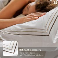 Vente en gros, personnalisation, kit de mariage SUMIAN en quatre pièces, literie d'hôtel en trois pièces, housse de couette 100% coton, ensemble de literie de luxe King Size