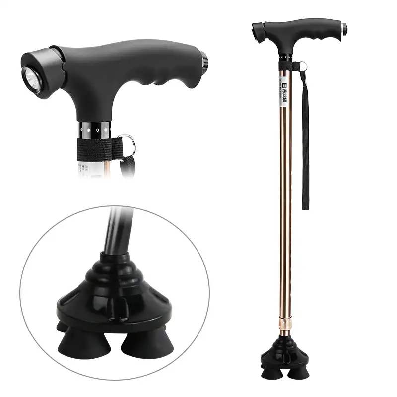 Aluminum telescopic crutch old man walking stick price travel cane four legs walking stick for old