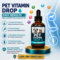 Fabricant de gouttes de vitamines pour chiens et chats, supplément multivitaminé liquide pour animaux de compagnie