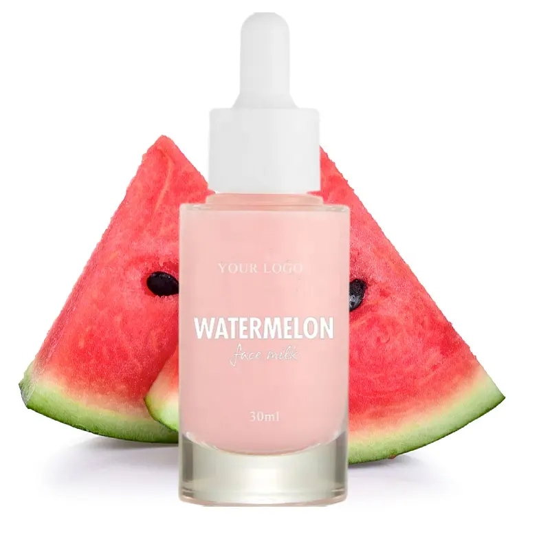 OEM ODM Private Label Beauty Products Organic Superfood Watermelon Face Lotion Facial Serum Whitening VC Face Milk