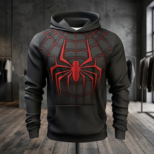 New Autumn 3D Lined Hooded Animal Hip Hop Retro Fashion Unisex Trend Casual Long Sleeve Spider <b>Hoodie</b> - Product Image 2