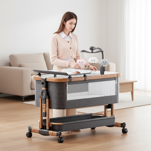 <span class=keywords><strong>Cuna</strong></span> Móvil para Bebé 2026 con Cambiador, Estante de Almacenamiento Multifuncional para Recién Nacidos, Organizador de Almacenamiento para <span class=keywords><strong>Cuna</strong></span> de Bebé - Product Image 1