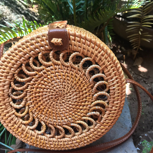 Bolso de hombro de ratán de paja Natural hecho a mano para mujer de estilo pijo, accesorio tejido de playa duradero para vacaciones con buen precio - Product Image 4