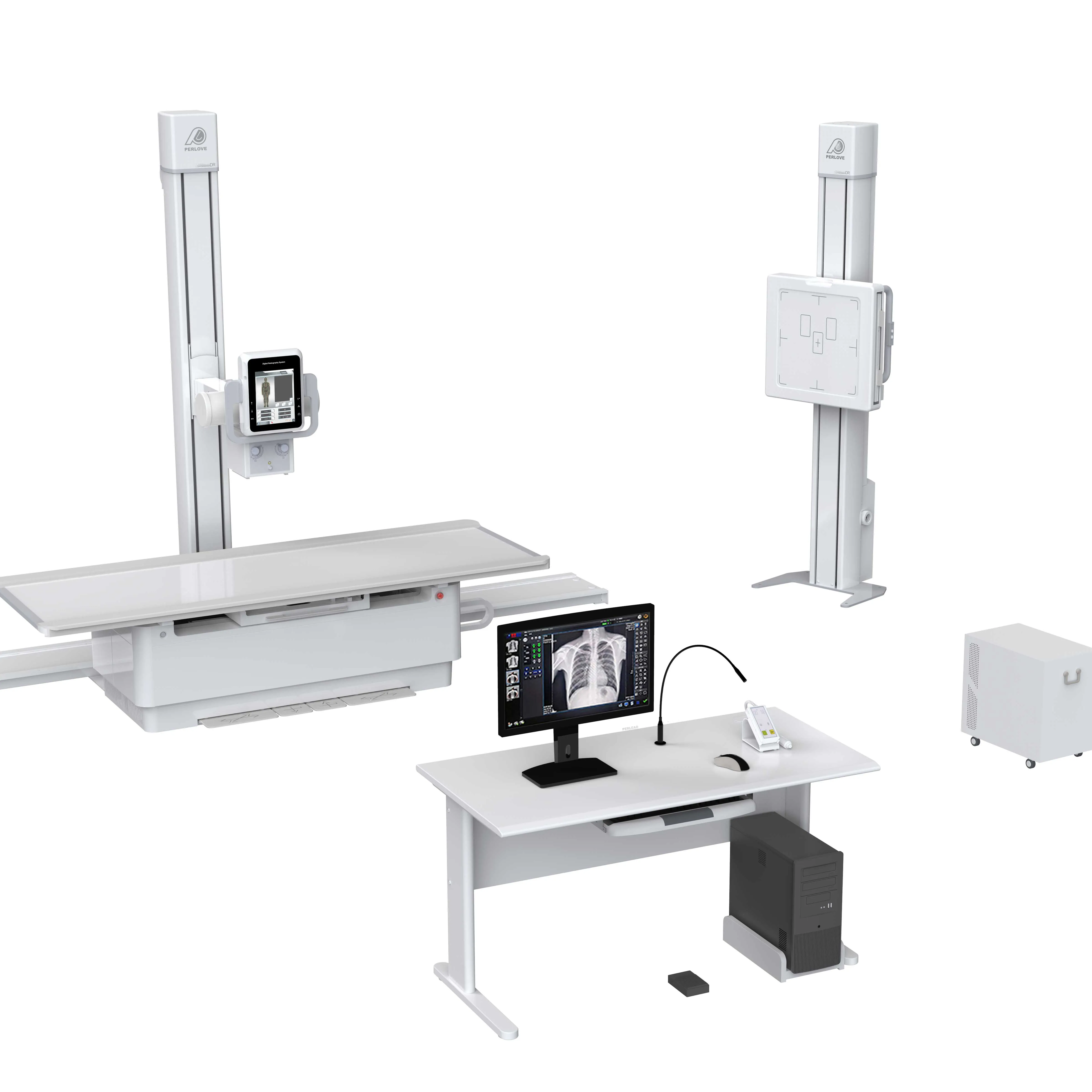フラットパネル検出器医療用X線装置および付属品を備えた85KW高周波X線装置