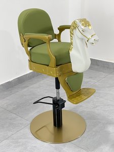 เก้าอี้ตัดผมเด็กแบบโยกปรับได้ ดีไซน์ใหม่ ลายการ์ตูน พร้อมที่พักเท้า วัสดุ PVC สำหรับร้านทำผมและร้านตัดผมชาย - Product Image 3