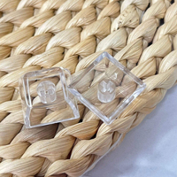 Clear Pc Keycaps Xda Height Transparent Crystal Style Cross Hole For Mechanical Keyboard Keychain Pendant Stress Relief Keycaps