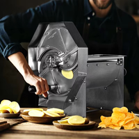 Commerciële elektrische voedselsnijmachine van roestvrij staal met hoge efficiëntie voor fruit en groenten, geschikt voor de keuken