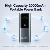 Batterie externe ODM/OEM 100W à charge rapide 20000mAh avec écran numérique intelligent et compatibilité universelle pour divers appareils