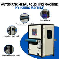 Polisseuse verticale automatique Hongfan avec convoyeur, système de contrôle numérique PLC, machine de finition des surfaces en acier