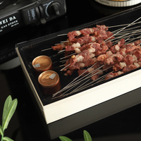 Boîte à sushi personnalisée en bois élégante de forme rectangulaire jetable avec couvercle transparent et insert