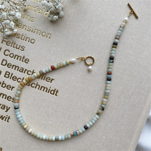 Nouveaux bijoux en perles d'eau douce, plaqué or 18 carats, acier inoxydable, fermoir OT, collier en pierre naturelle fait main pour femmes - Product Image 4