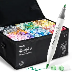 <span class=keywords><strong>Ohuhu</strong></span> Honolulu 320 B couleurs marqueurs d'art d'<span class=keywords><strong>alcool</strong></span> à double pointe (nouvelle version) - Product Image 2