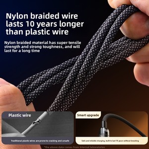 100 wát trong suốt siêu nhanh sạc Type-C Cáp dữ liệu 480 Mbps dữ liệu Sync Led kết nối ánh sáng USB C cáp cho máy tính bảng <span class=keywords><strong>Android</strong></span> - Product Image 6