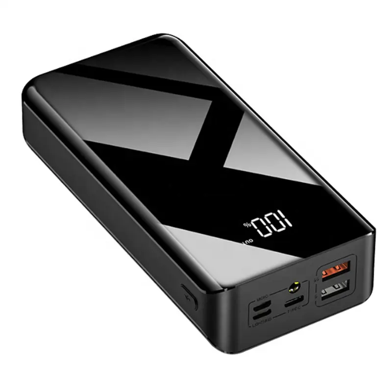 Large capacity 3000mAh Mobile power supply Big screen digital display LED light laptop power