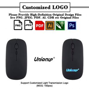 Set de Regalo Promocional para Oficina con Logotipo Personalizado, Mouse Inalámbrico 2.4G con Base en Blanco para Venta al Por Mayor - Product Image 2
