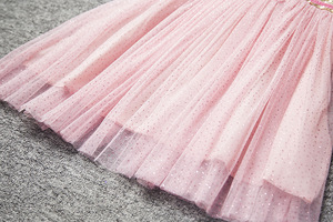 Robe d'été pour bébé fille, style américain, à col halter, en tissu à sequins et dentelle, ornée de fleurs, best-seller - Product Image 5