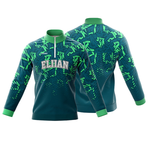 Herentrui met print, plus size, halve rits, OEM/ODM aanpassing mogelijk, polyestermix, sneldrogend & ademend - Product Image 1