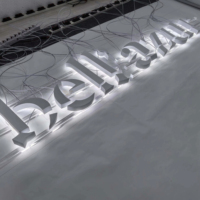Letreros de Lujo Personalizados con Retroiluminación LED |   Letras con Logotipo Personalizado en Acero Inoxidable 304 Pintadas con Spray de Alta Gama para Hoteles Boutique y Comercios Interiores