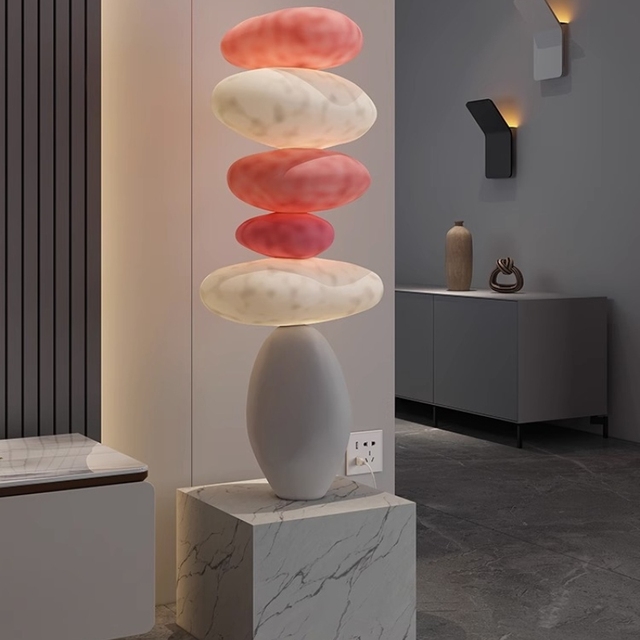 New  BAHE Light Luxury Living Room Floor Lamp Decoration Superior Sense Bedroom Bedside Lamp Resin Office Asian Humanoid