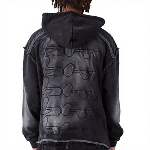 Chándal con Capucha para Hombre, Degradado Sólido, Manga Larga, Corte Regular, Estilo Urbano, 100% Algodón, Transpirable, Informal de Invierno - Product Image 4