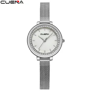 Reloj de pulsera de plata para mujer, pulsera de lujo, Original, el mejor precio, 100%