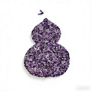 Peinture murale artisanale en cristal d'améthyste naturelle concassée, Feng Shui <span class=keywords><strong>Wu</strong></span> <span class=keywords><strong>Lou</strong></span>, pierre de guérison, décoration intérieure, cadeau spirituel 45cm - Product Image 2