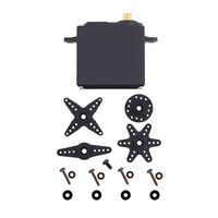 AGFRC B52DLS 7.5KG Couple élevé 0.21 seconde Engrenages métal-plastique Double roulement à billes Contrôle numérique PWM 220° Angle mécanique RC