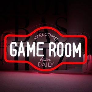 Game Room letreros neon LED indoor hanging ambient light shop <b>sign</b> wall decoration light entrance indicator light luminous <b>sign</b> - Product Image 1