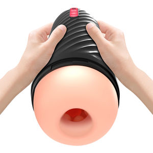 男性用セックスおもちゃ6つの吸引 & 5つの突き刺しモード振動子サックスおもちゃ箱 & 航空機カップデザイン自慰行為者 - Product Image 2