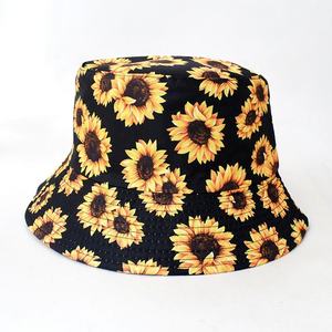 Wholesale Breathable Sun Protection Reversible Custom Printed Sunflower Fisherman <b>Bucket</b> <b>Hat</b> - Product Image 4