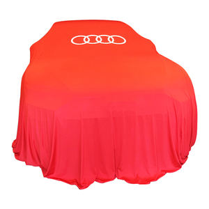 Housse de voiture spéciale salon automobile en fibre super douce, impression sans soie, logo personnalisé - Product Image 1