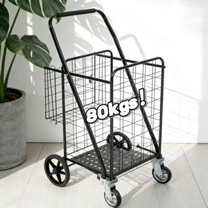 80 किलो का कारखाना कस्टम पोर्टेबल फोल्डिंग शॉप ट्रॉली कार्ट समर्थन के साथ घरेलू उपयोग के लिए सुपरमार्केट के लिए - Product Image 1