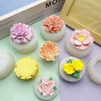 Simulierte Nelken- und Rosenform 3D Silikon-Kuchenform für DIY Schokoladenmousse mit Einzelverpackung