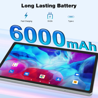 Tablette Veidoo pour usage professionnel, 10,4 pouces, 2K, MTK Android 12, processeur octa-core, 6 Go de RAM, 128 Go, 6000 mAh, BT5.0, WiFi, 4G LTE GSM, avec appareil photo 13 MP