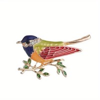 Broche émaillée tendance motif oiseau, bijoux pour femme, broches et épingles en strass, broche de luxe pour vêtements, foulards et mariages