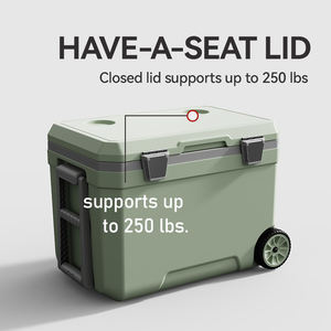 Portable Modern Hiking <b>Beer</b> Sample Camping Vintage Outdoor Custom Logo Thermal PP Food Ice Chest <b>Cooler</b> Box with Wheels - Product Image 2