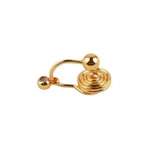 Pendientes de clip en forma de U con resorte y dije de mariposa, oro, plata, unisex, para uso diario - Product Image 5