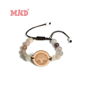 กำไลข้อมือคริสตัลบำบัด RFID พร้อมสายรัดข้อมือ NFC สำหรับงานอีเว้นท์ พร้อมแท็กการ์ด NFC ไม้แบบนุ่ม NTAG 213 - Product Image 2