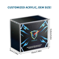 Boîte de présentation en acrylique anti-poussière Elite Trainer, couvercle protecteur multifonctionnel pour la protection des cartes Pokémon Etb