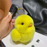 Porte-clés Poupée Canard Jaune en Peluche Douce Tendance 2026, Fait Main, Pendentif de Sac, Ornement d'Intérieur de Voiture, Breloque Cadeau pour Femmes