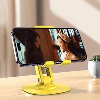 Support de téléphone et tablette de bureau en alliage d'aluminium de bonne qualité, résistant aux chutes, design durable, rotation à 360°, poignée flexible