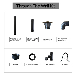 150mm <span class=keywords><strong>de</strong></span> diamètre en acier inoxydable noir à travers le mur Kit poêle à <span class=keywords><strong>bois</strong></span> pièces <span class=keywords><strong>de</strong></span> rechange Kit <span class=keywords><strong>de</strong></span> <span class=keywords><strong>tuyau</strong></span> <span class=keywords><strong>de</strong></span> fumée ensemble <span class=keywords><strong>de</strong></span> tuyaux <span class=keywords><strong>de</strong></span> cheminée - Product Image 4