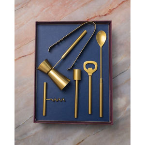 Ensemble d'outils de bar de qualité standard avec finition dorée et fabrication métallique haut de gamme pour les utilisations en bar, destiné aux exportateurs - Product Image 1