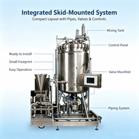 Système d'émulsification, de mélange, de dispersion et d'homogénéisation multifonctionnel ACS 5L-5000L pour poudre/eau/plastique/produits chimiques/aliments/boissons 220V