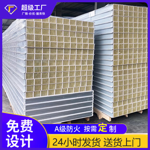 Rock Wool Sandwich Panel 2000mm Fire Resistant Exterior Wall Industrial Metal Composite Insulation Board - Product Image 3