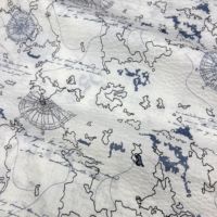 Offre Spéciale Tissu en coton froissé floral tissé 80 g/m² anti-plis pour barboteuses bébé et vêtements pour nourrissons, rouleau de 50 pouces